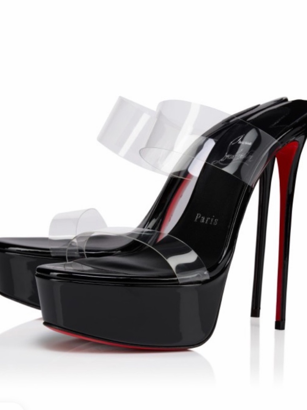 Christian Louboutin Just Nothing Alta 150 - Black/Clear-  Size - 39 - Brand New!